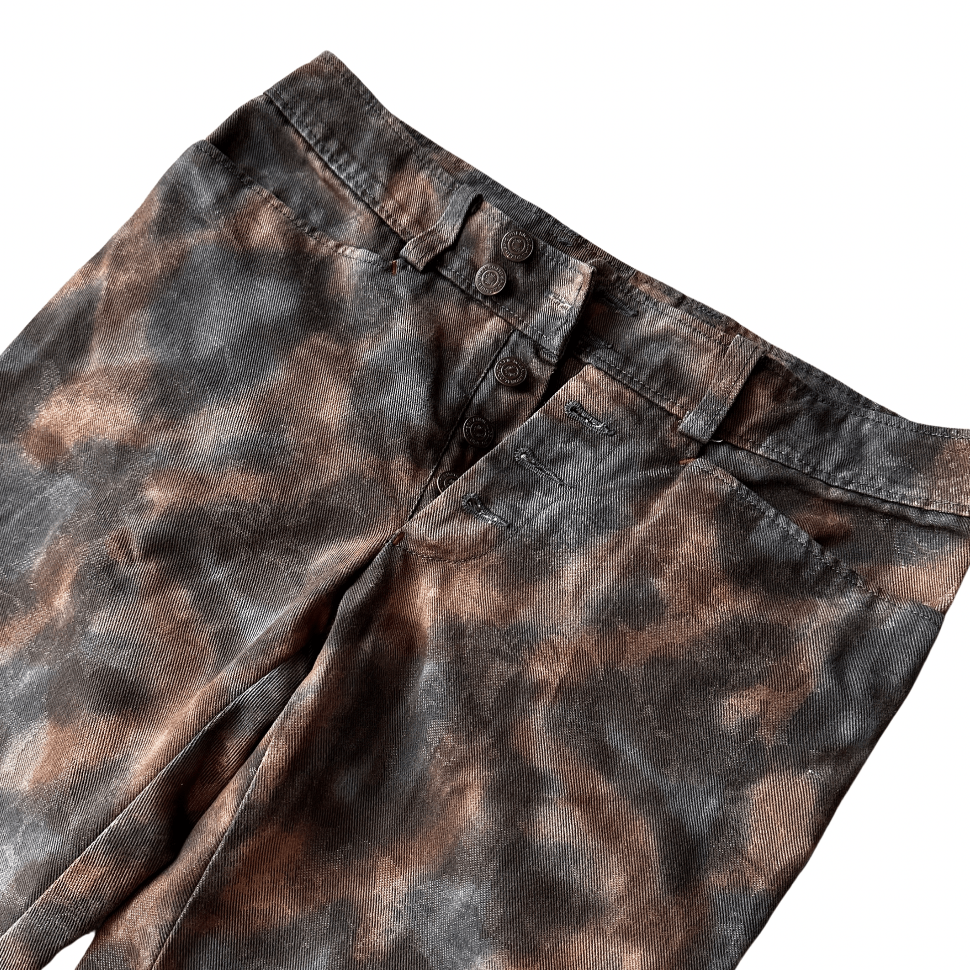 Tornado Mart Flower Imprinted Flared Denim - wintexarchive