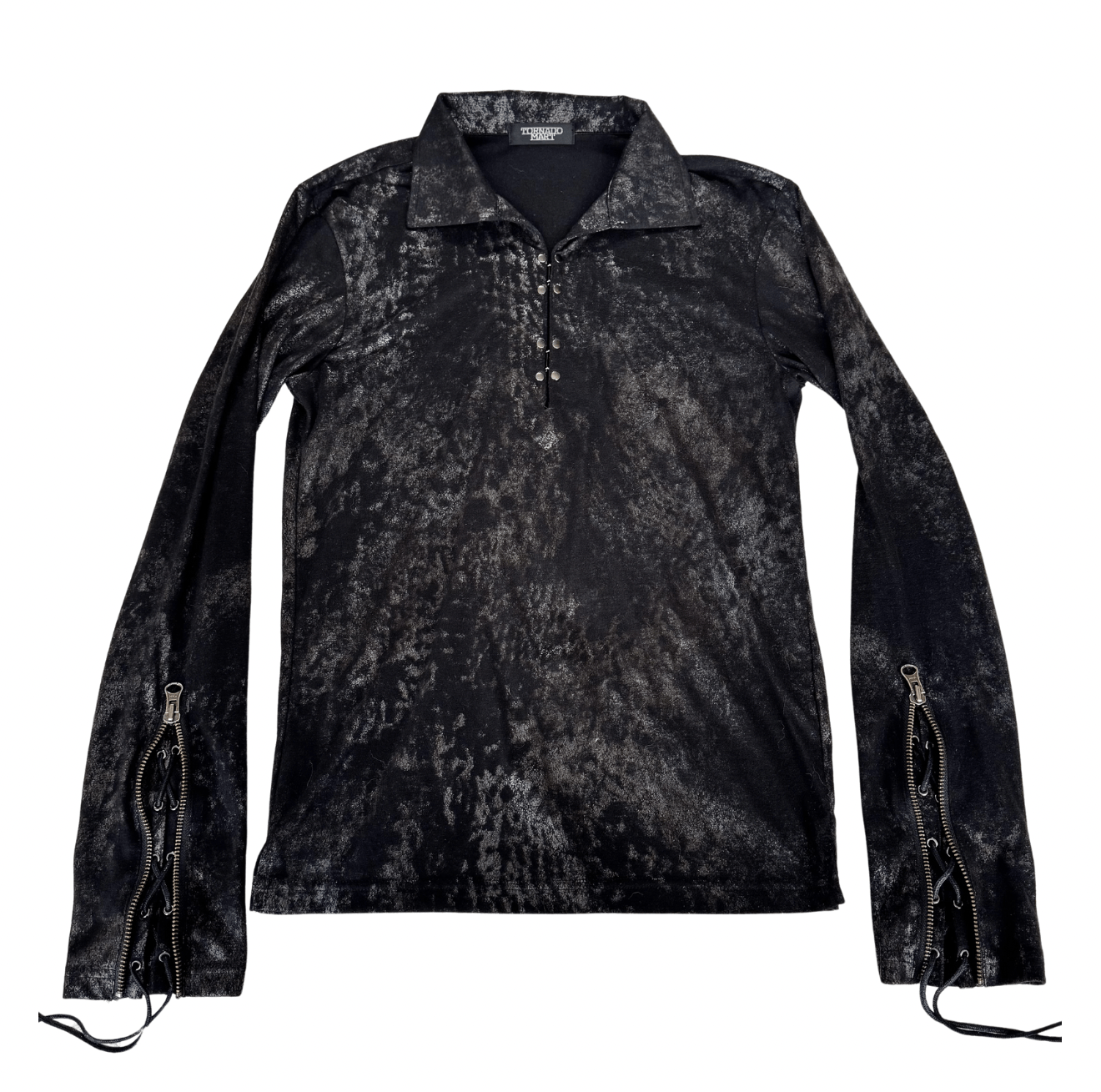 Tornado Mart Leopard Laced up Longsleeve - wintexarchive