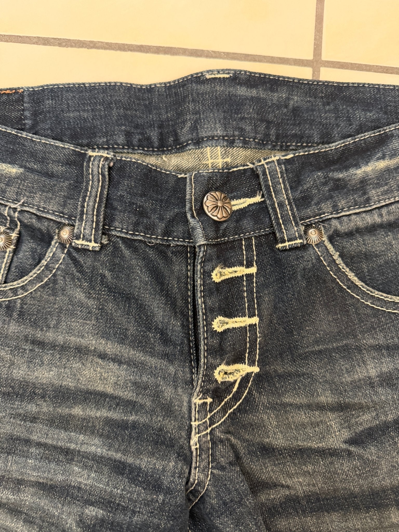 Tornado Mart Patched Bell Bottom Pants - wintexarchive