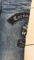 Tornado Mart Patched Bell Bottom Pants - wintexarchive