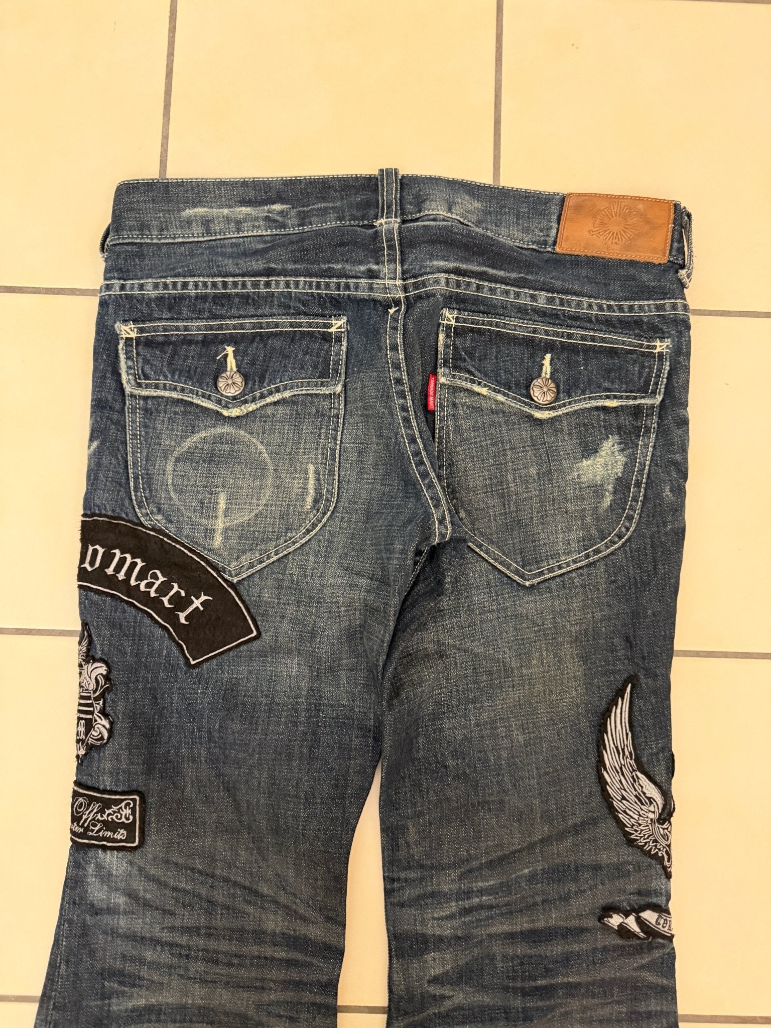 Tornado Mart Patched Bell Bottom Pants - wintexarchive