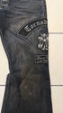 Tornado Mart Patched Flared Denims - wintexarchive