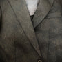 Tornado Mart Python Coating Padded Shoulders Blazer - wintexarchive