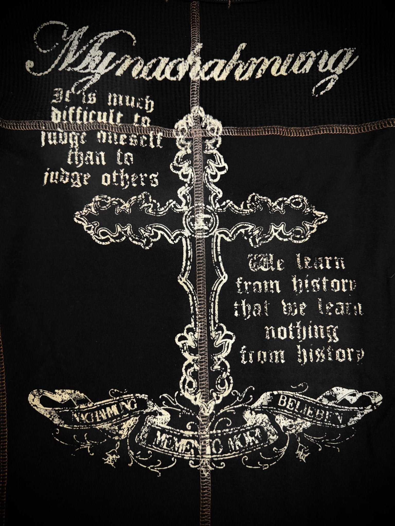 Tornado Mart Ribbed Cotton Rose Cross Longsleeve - wintexarchive