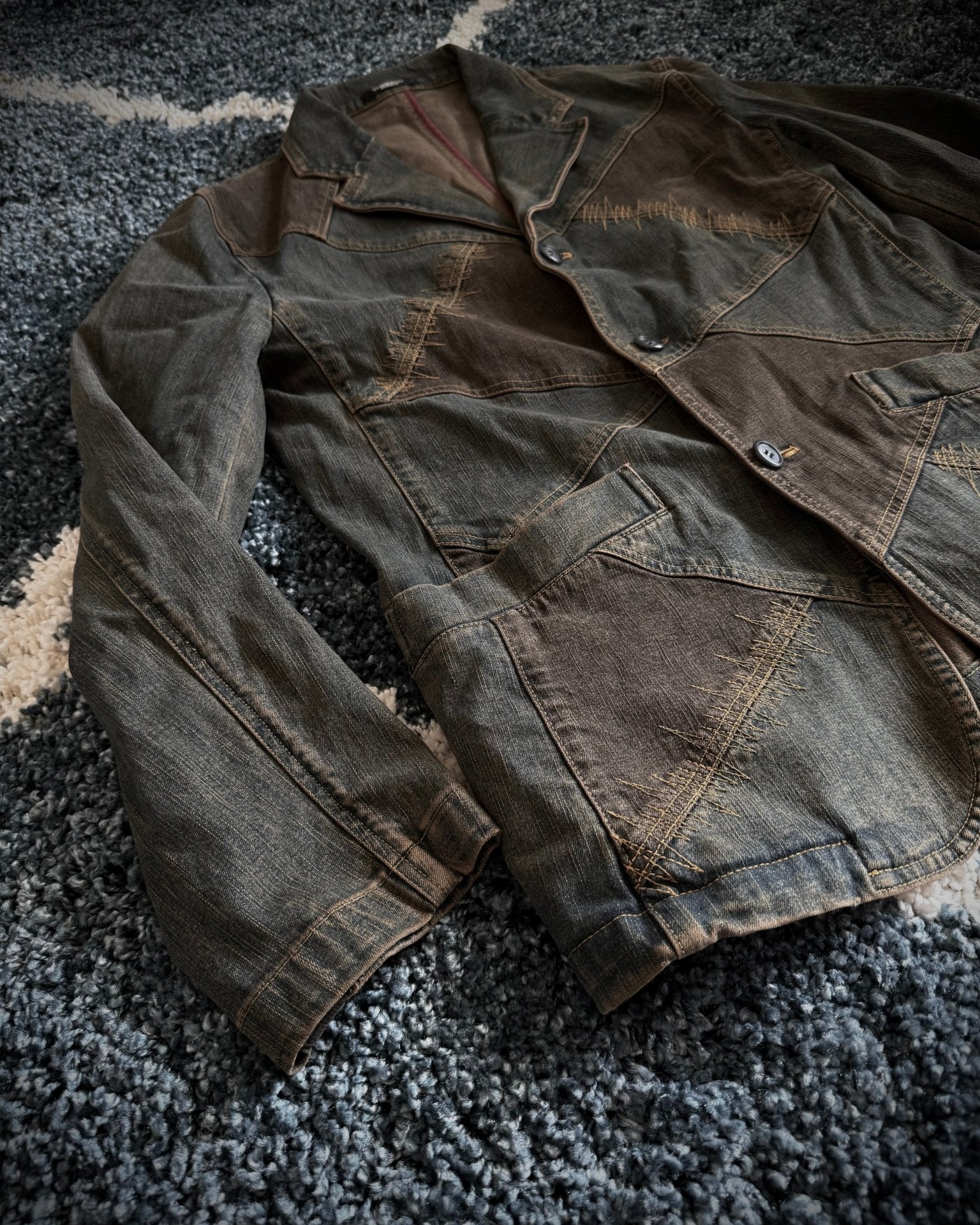 Tornado Mart Scar Stitched Tailored Jacket - wintexarchive