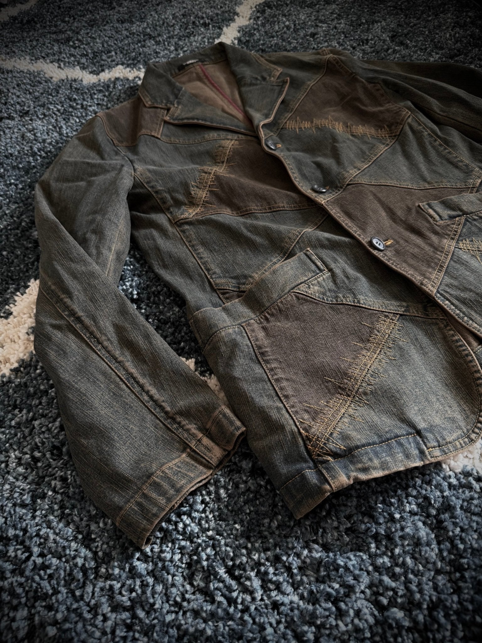 Tornado Mart Scar Stitched Tailored Jacket - wintexarchive