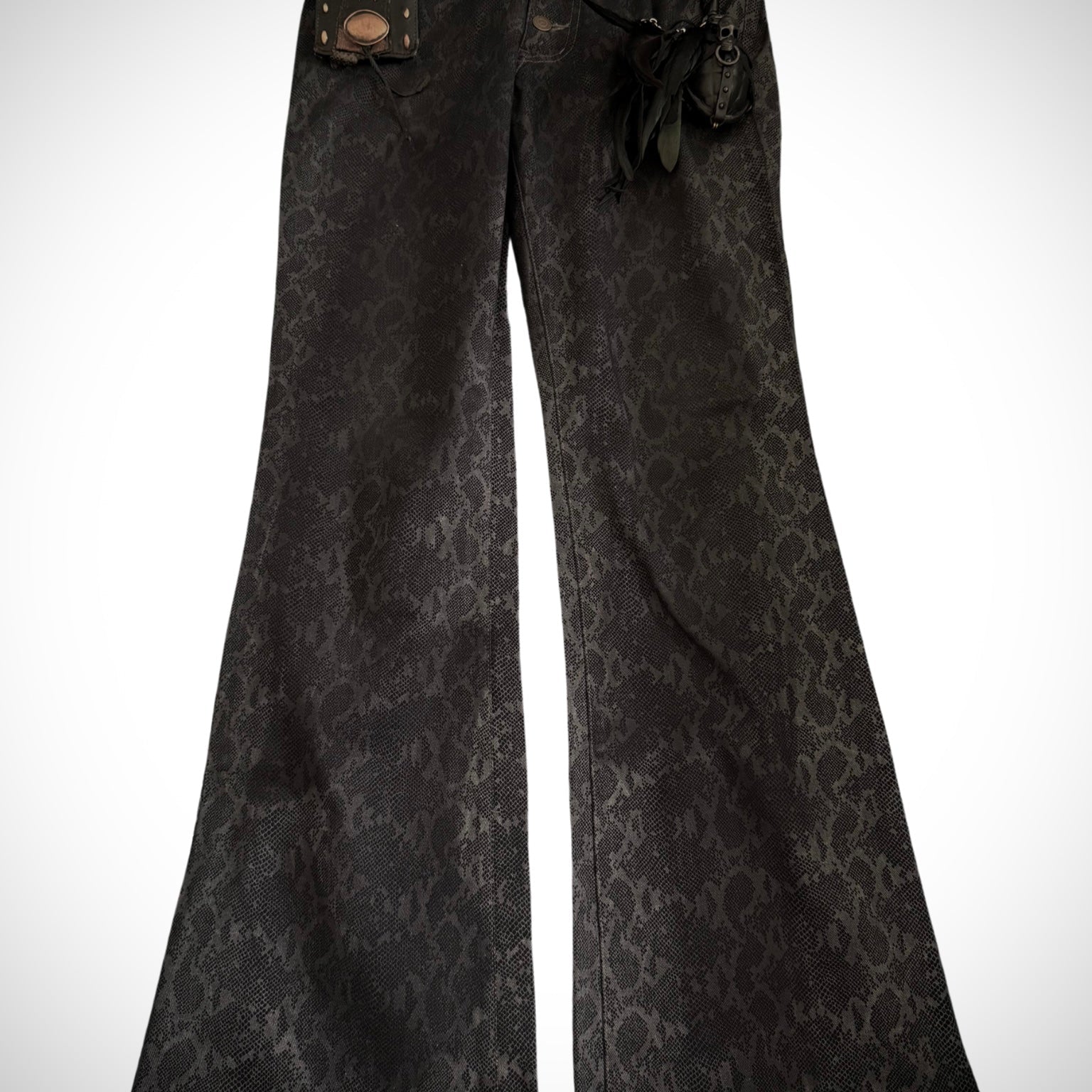 Tornado Mart Snakeskin flared pants - wintexarchive