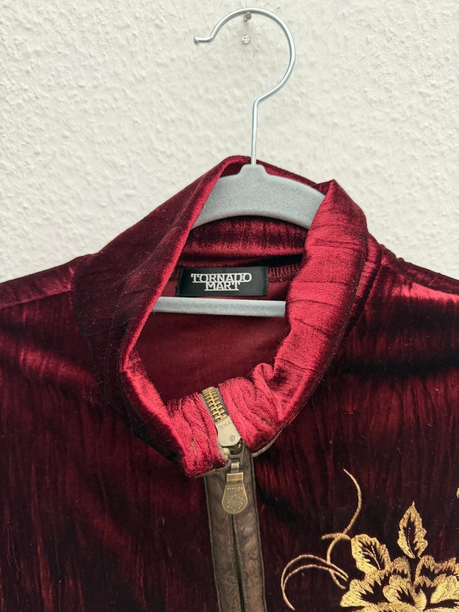 Tornado Mart Striped Velour Royal Track Jacket - wintexarchive