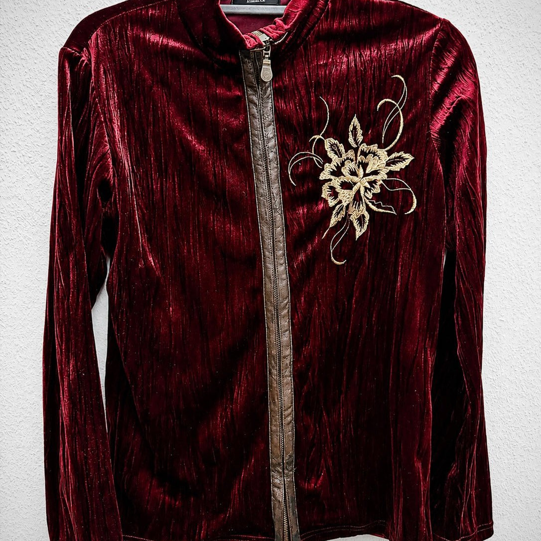 Tornado Mart Striped Velour Royal Track Jacket - wintexarchive