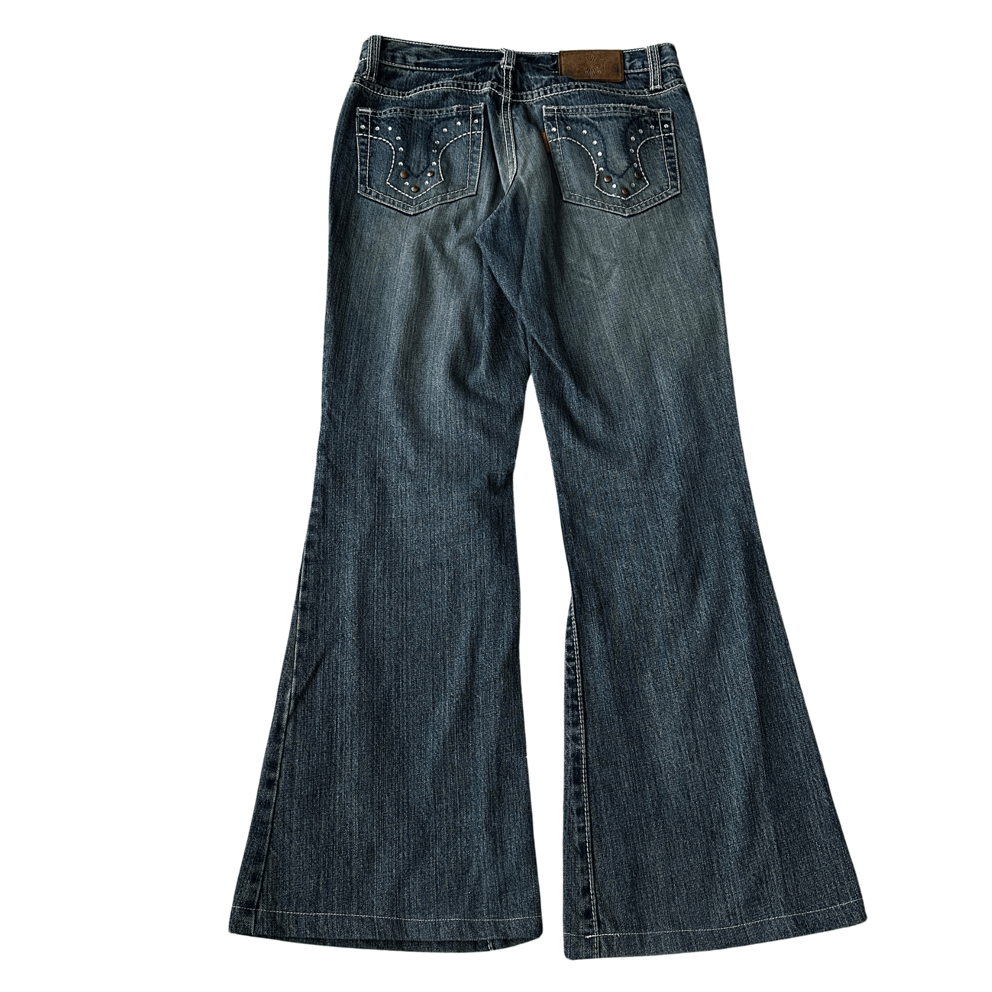 Tornado Mart Studded Flared Denim - wintexarchive