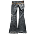 Tornado Mart Tribal Embroidery Flared Denim - wintexarchive