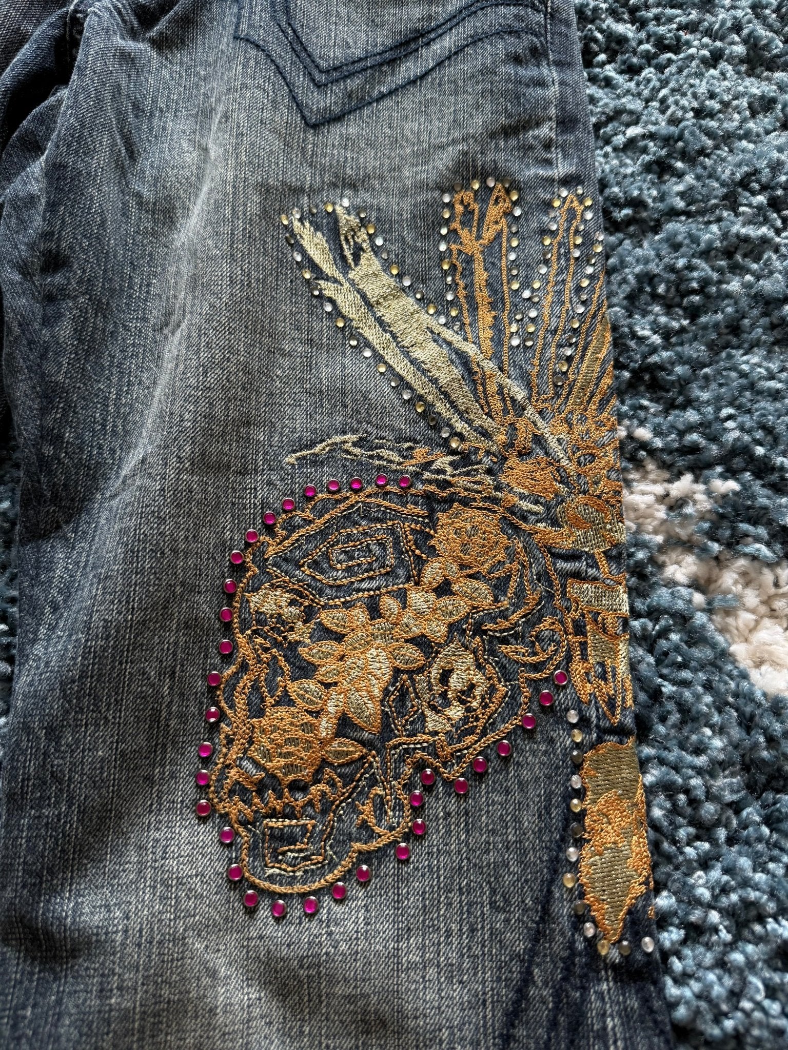 Tornado Mart Tribal flared Jeans - wintexarchive