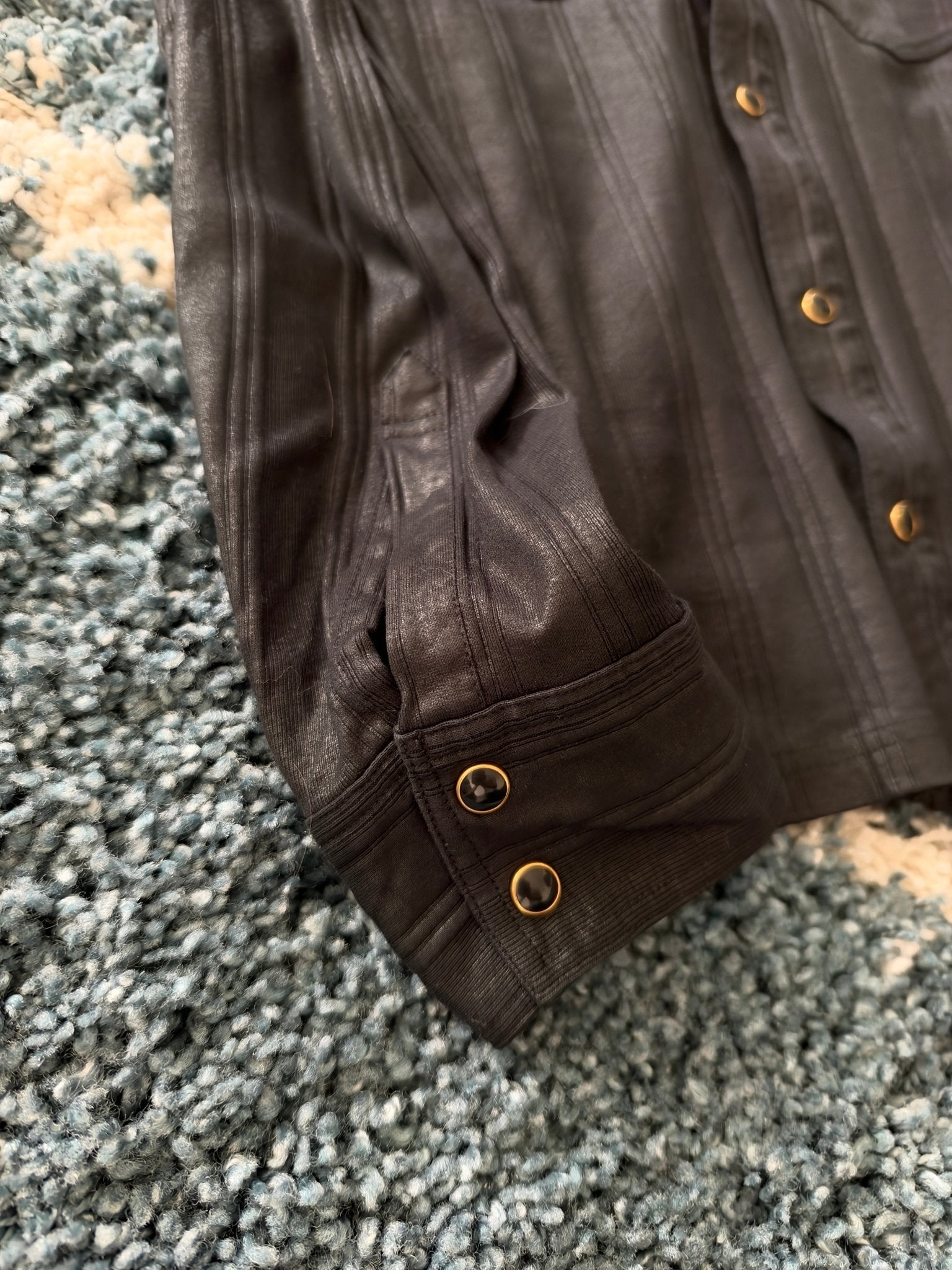 Tornado Mart Western Shiny Button Up Shirt - wintexarchive