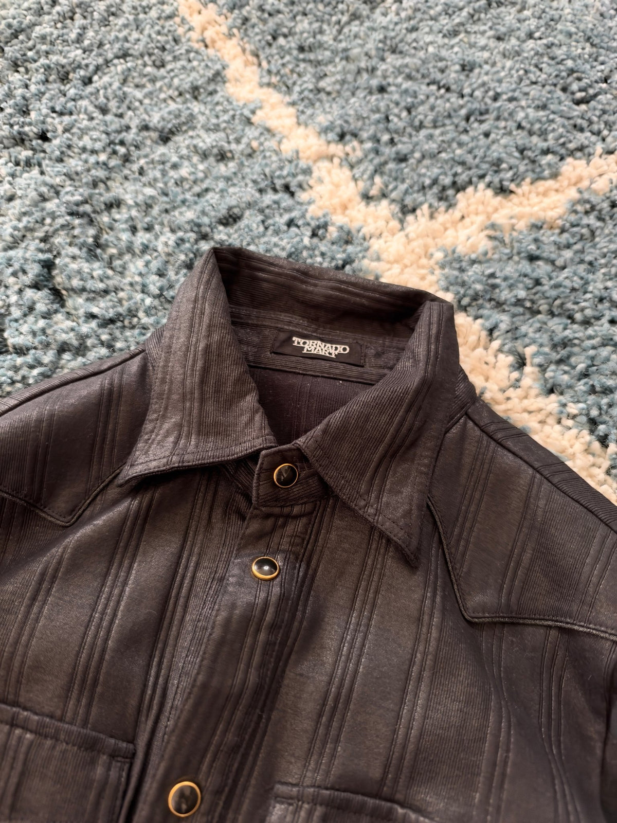 Tornado Mart Western Shiny Button Up Shirt - wintexarchive