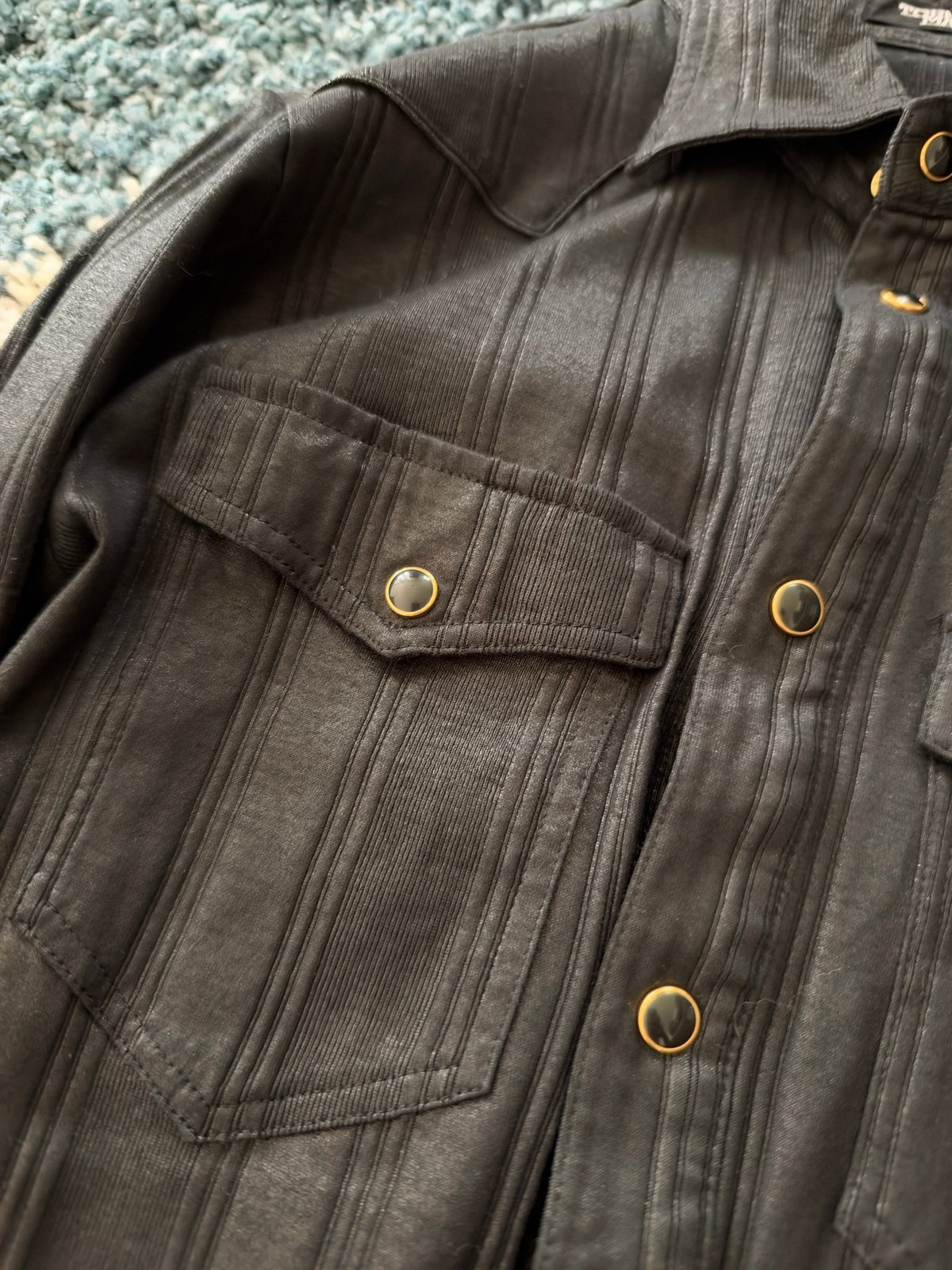 Tornado Mart Western Shiny Button Up Shirt - wintexarchive