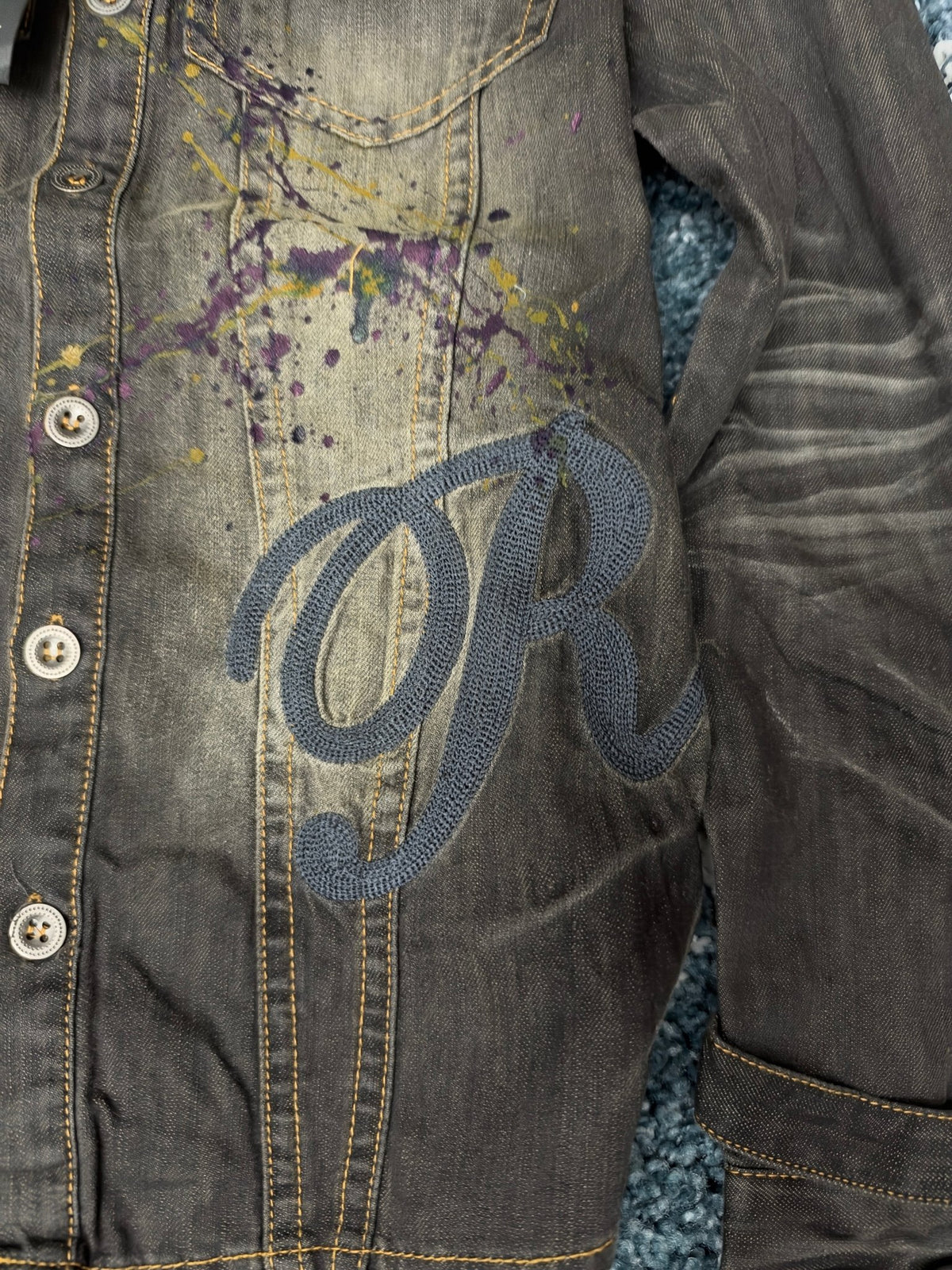 XFRM Western Splattered Denim Jacket - wintexarchive