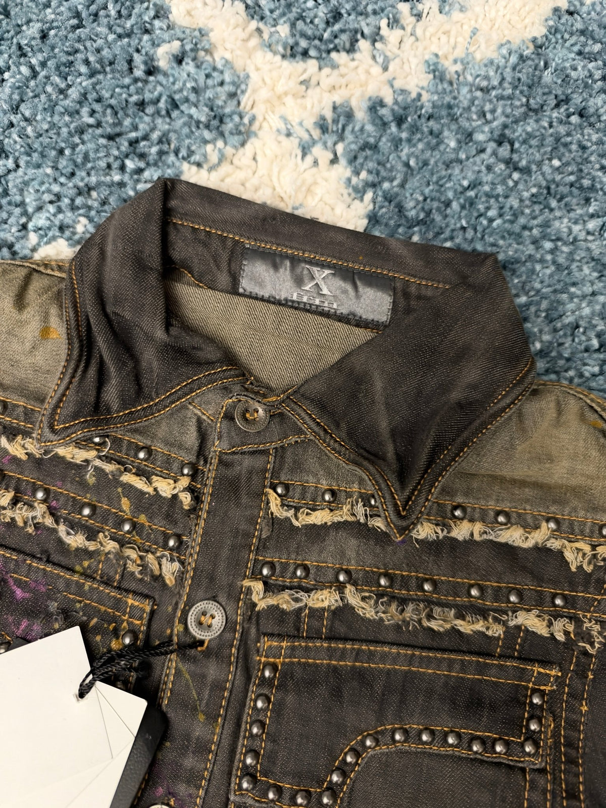 XFRM Western Splattered Denim Jacket - wintexarchive