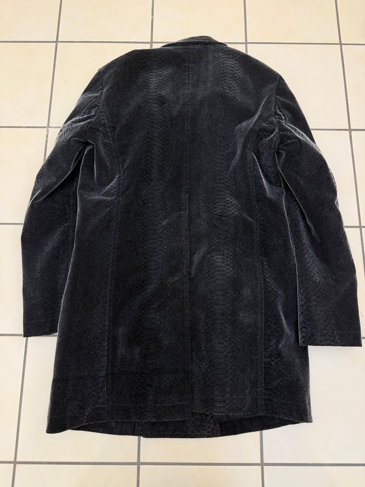 Yasuyuki Ishii Napoleon Micro Suede Vampire Python Blazer Jacket - wintexarchive