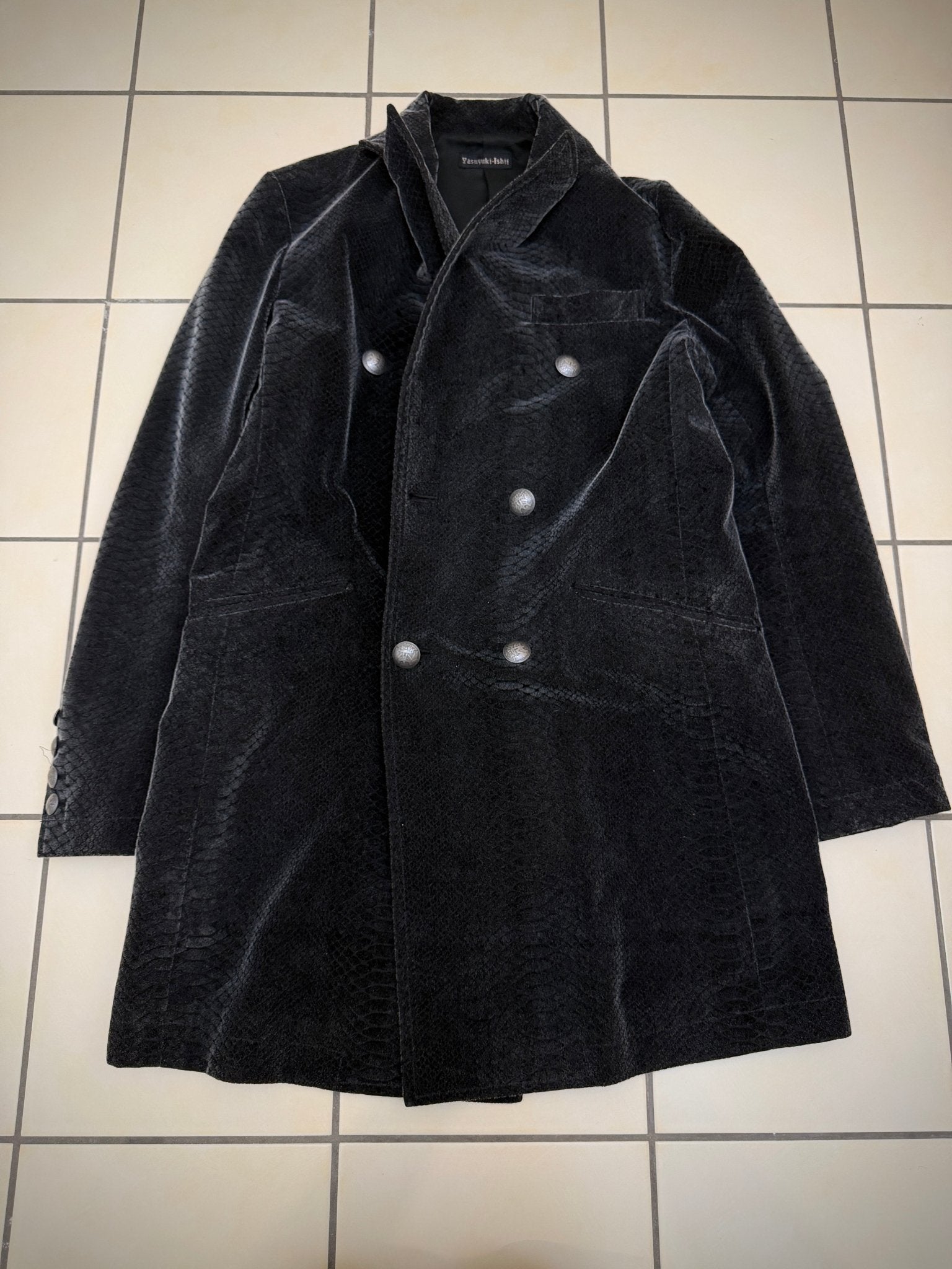 Yasuyuki Ishii Napoleon Micro Suede Vampire Python Blazer Jacket - wintexarchive